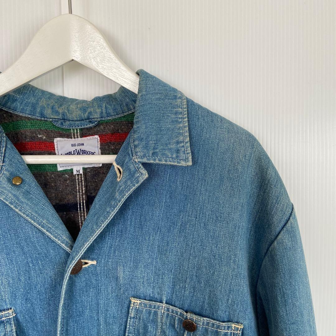 BIGJHON WORLDWORKERS　カバーオールデニムジャケット　M
