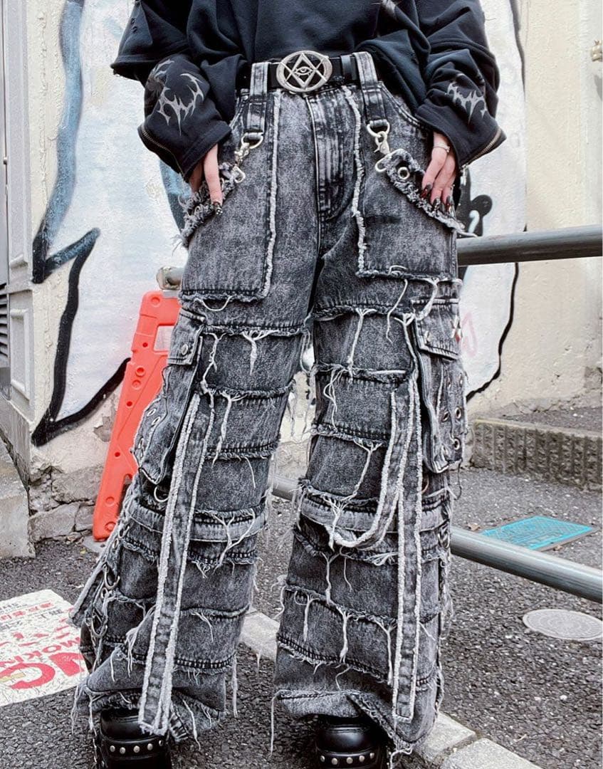 REFLEM【レフレム】2wayツギハギカーゴデニムパンツ 新品未使用タグ付き