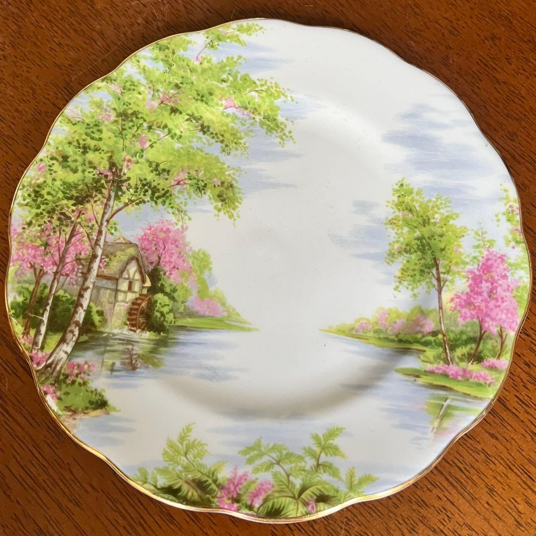 【英国ビンテージ】ロイヤルアルバート★The Old Mill★ケーキ皿