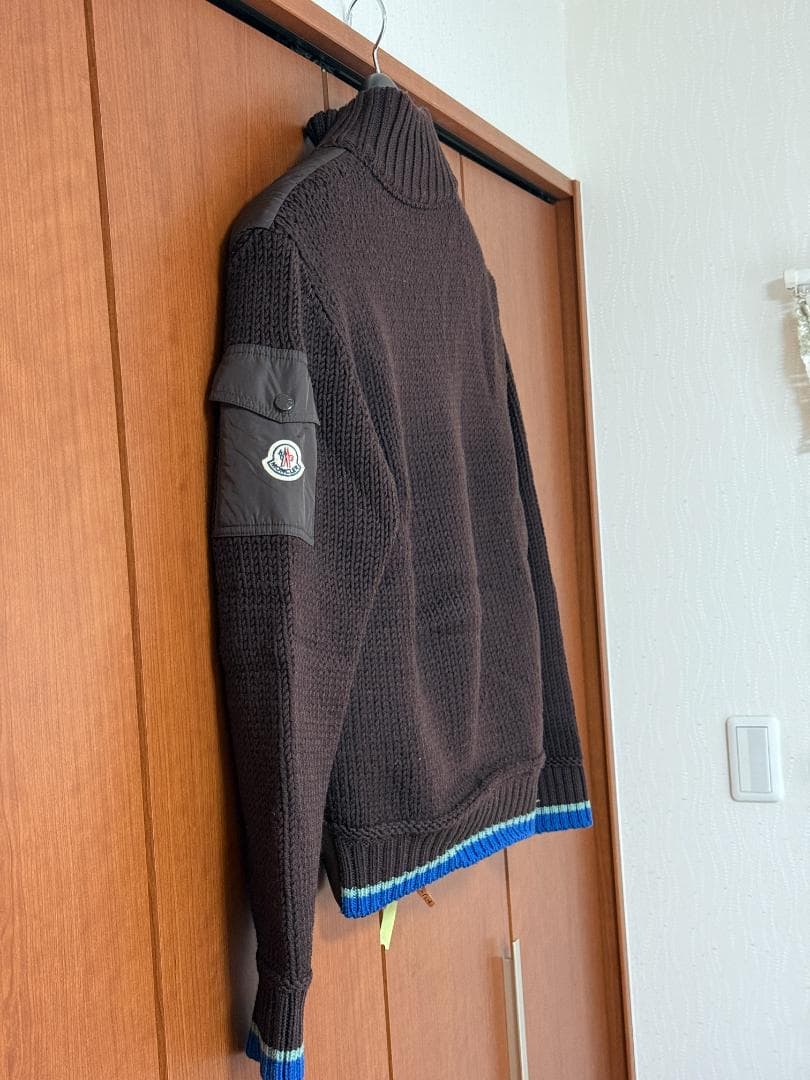 ダークブラウン ダウンニットジャケット