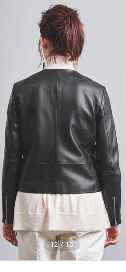 美品 UNITED ARROWS レザージャケット　ブラック