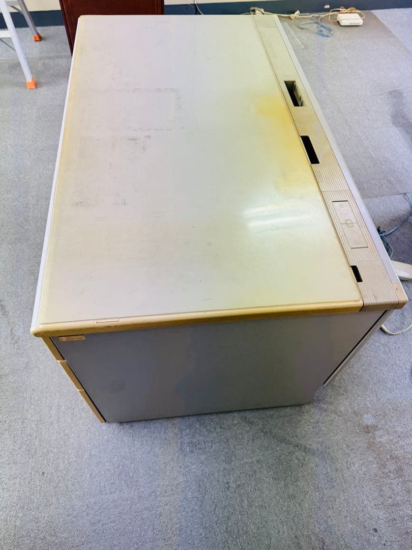 福岡発　テーブル 事務机 スチール 引き出し テーブル レトロ 120cm