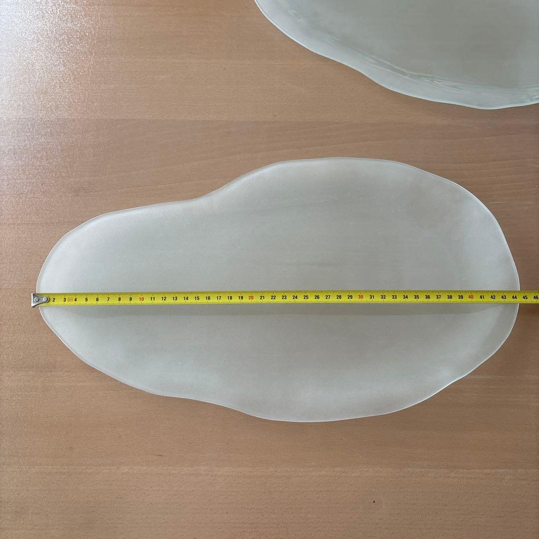 ガラス 大皿　プレート　2枚セット　イザベルラム