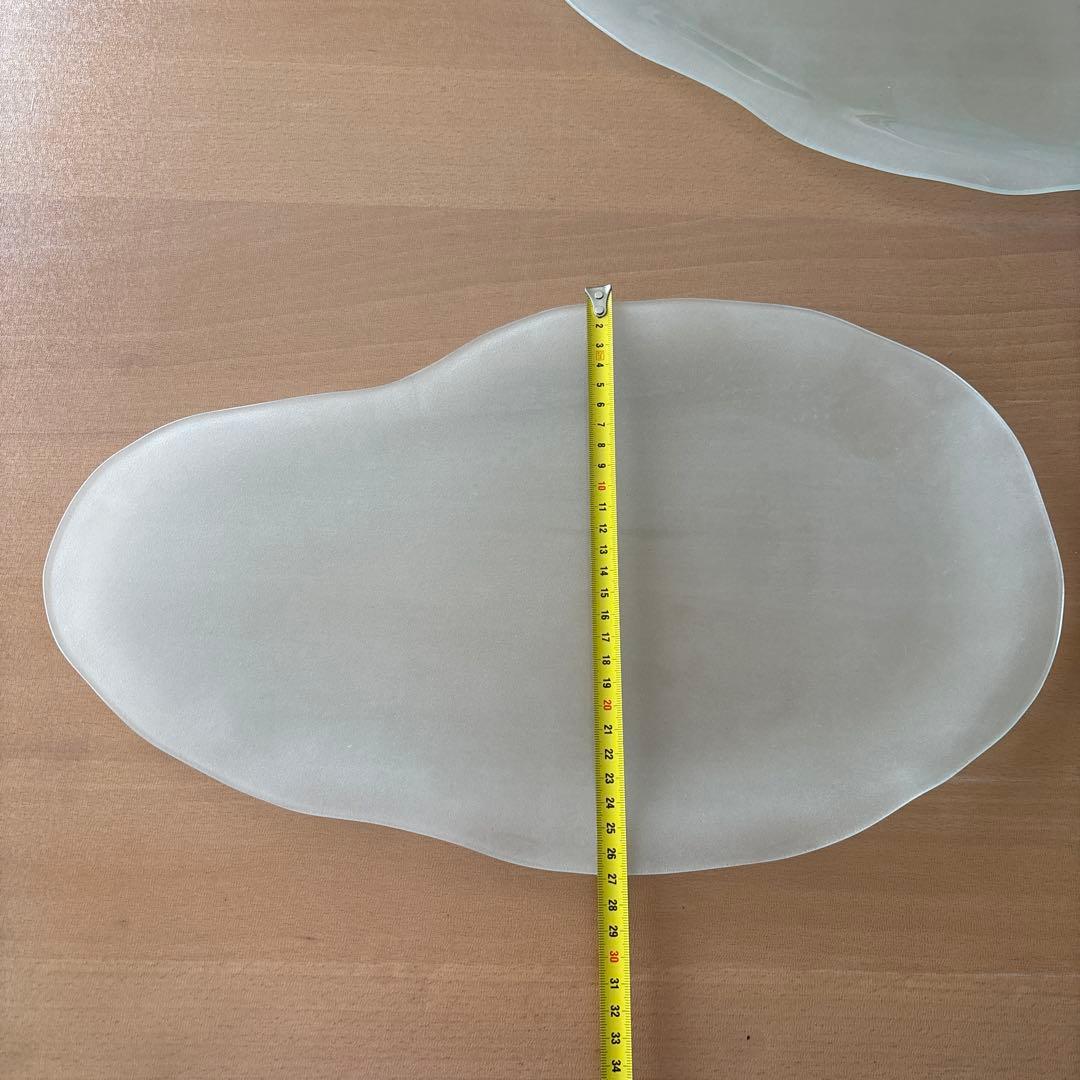 ガラス 大皿　プレート　2枚セット　イザベルラム