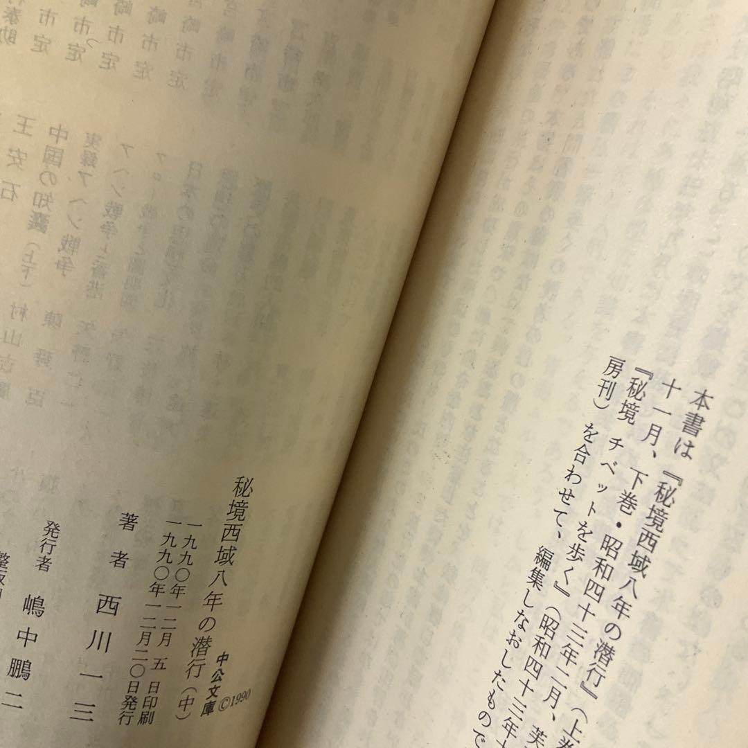 秘境西域八年の潜行 中巻