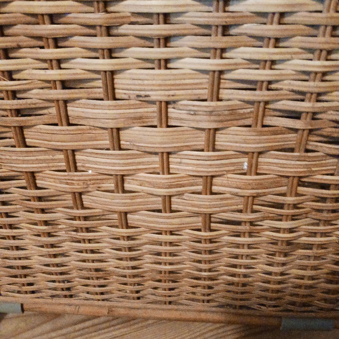 ラタン　　藤家具　　ランドリー　　　　 　　収納　　ワゴン　キャスター付き