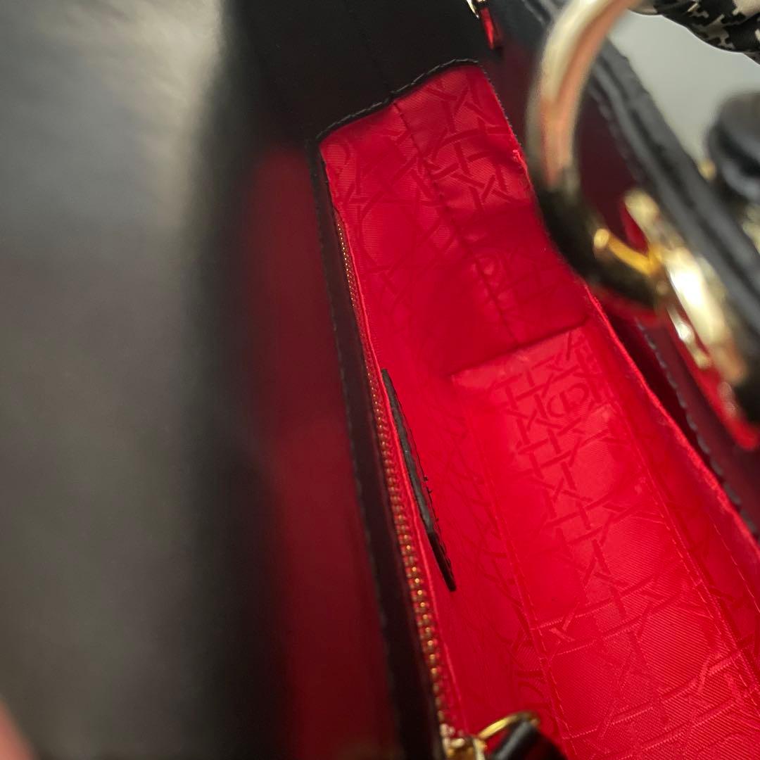 Lady Dior スモール 黒　ミッツァ2枚　チャーム3個付き