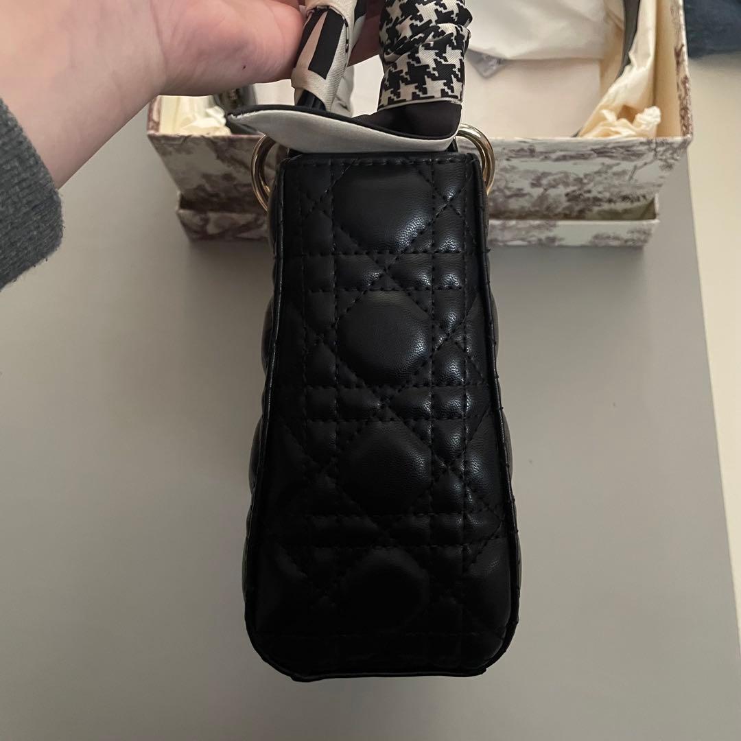 Lady Dior スモール 黒　ミッツァ2枚　チャーム3個付き