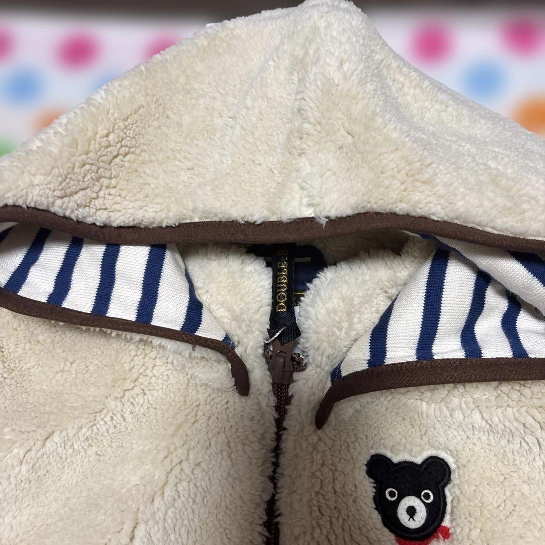 【現行品】ミキハウス　ダブルビー　モコモコ　アウター　ジャンバー　110cm