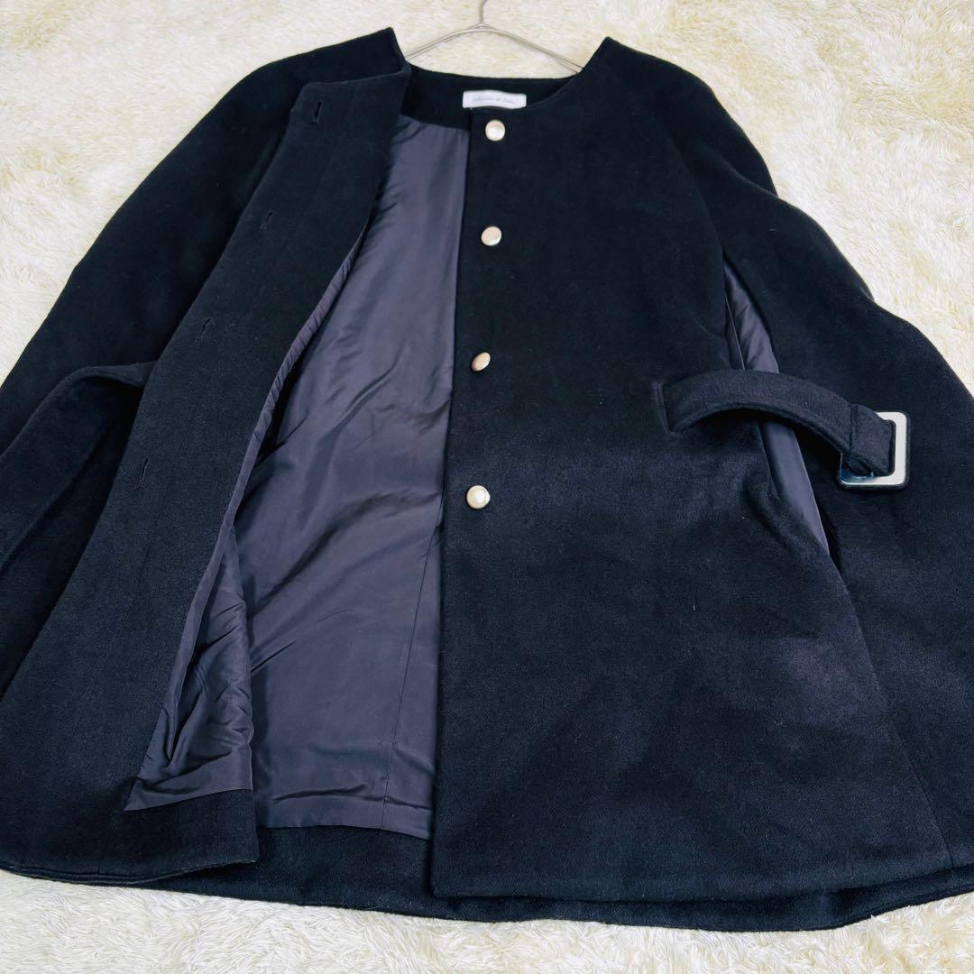 maison de Dolce. ケープコート ポンチョ ノーカラー ベルト