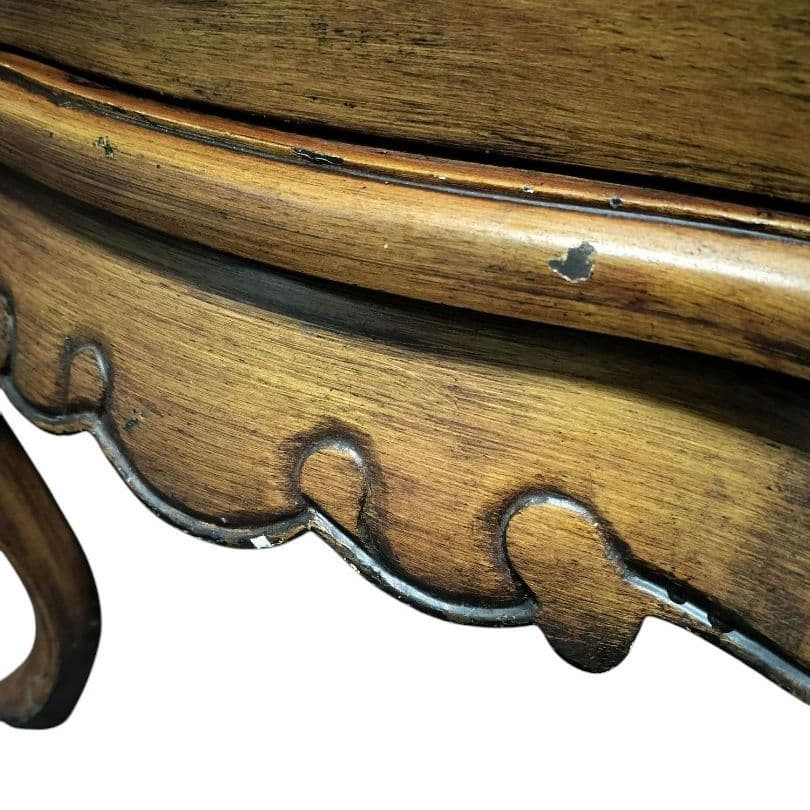 猫脚 チェスト2段 アンティーク ナイトテーブル/サイドテーブル/花台 猫足