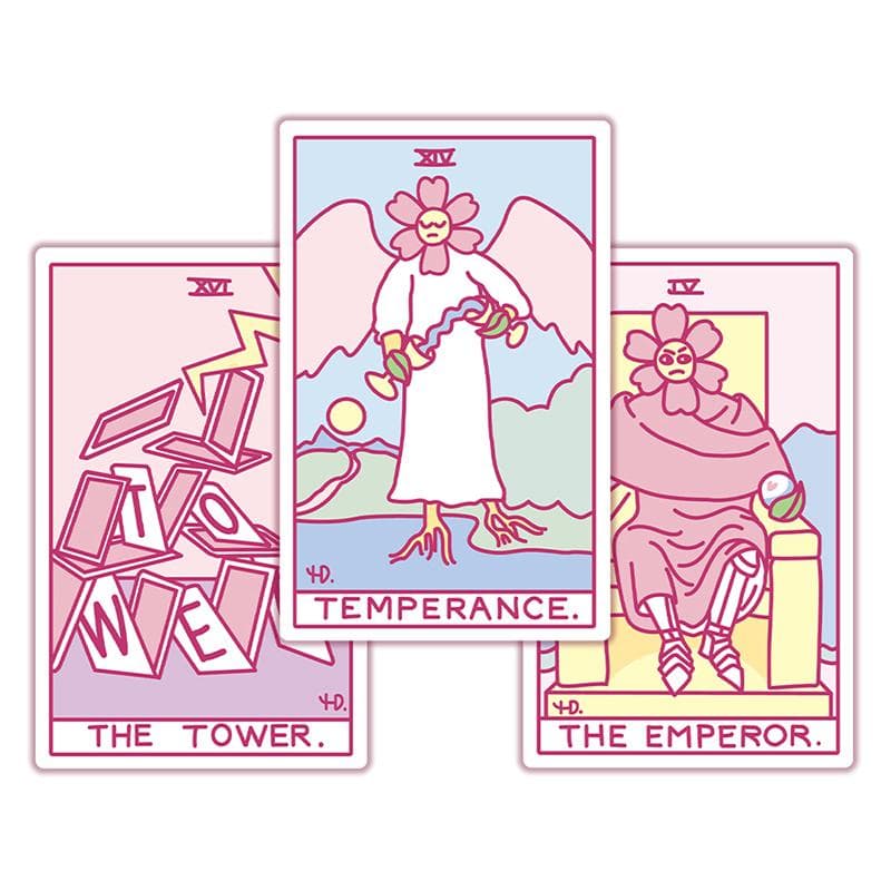 【正規品タロットカード】レア海外インディーズ✨奇妙で可愛いお花のデッキ