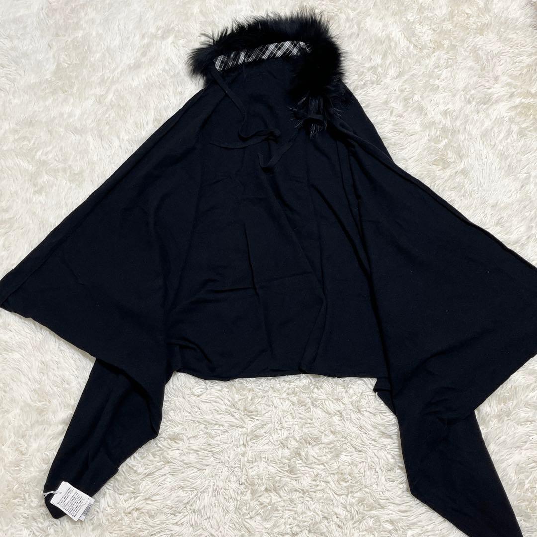 新品✨️ バーバリーブルーレーベル ケープ ノバチェック タヌキファー 希少✨️