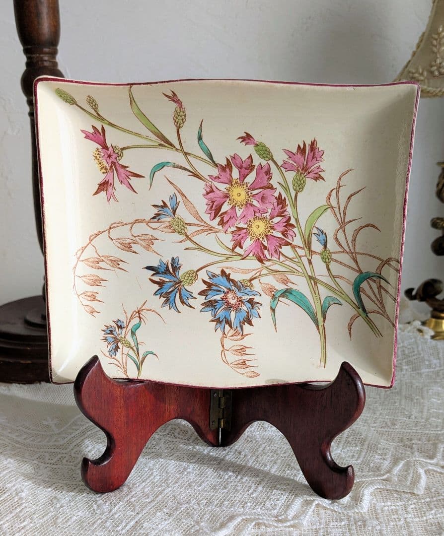 リュネヴィル BLEUET 小さな角皿 プレート　フランス