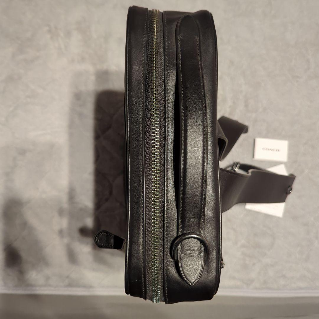 【使用回数5日】COACH ブラック レザービジネスバッグ リュック紐収納可