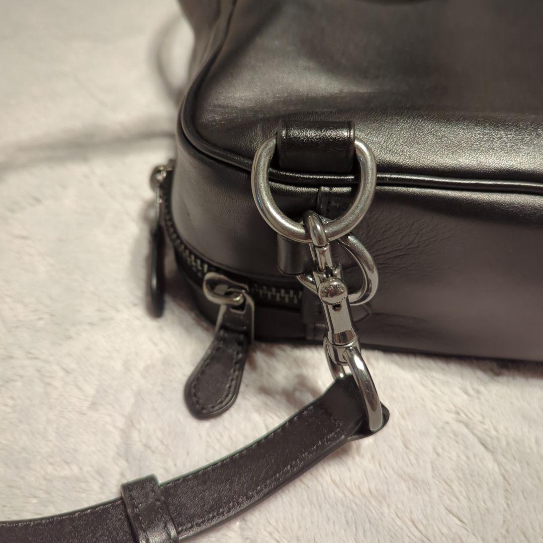 【使用回数5日】COACH ブラック レザービジネスバッグ リュック紐収納可