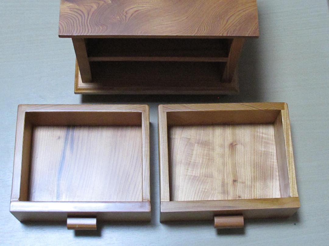 屋久杉二段小物入れ