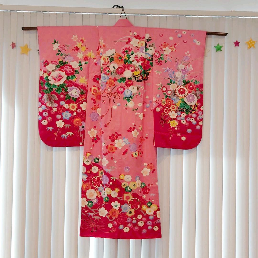 【！値下げ！美品★正絹】七五三祝着物セット５歳〜７歳サイズ