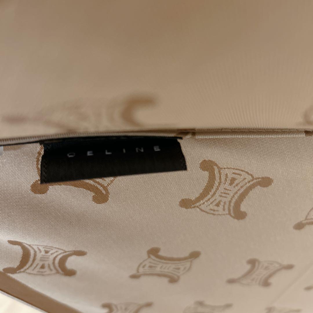 美品 CELINE セリーヌ 晴雨兼用パラソル 日傘 折りたたみ傘 マカダム