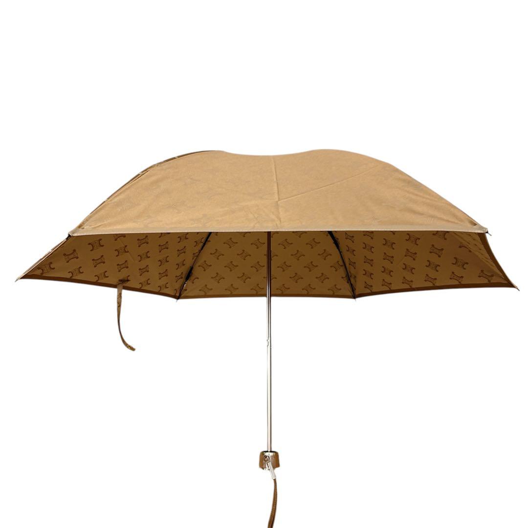 美品 CELINE セリーヌ 晴雨兼用パラソル 日傘 折りたたみ傘 マカダム