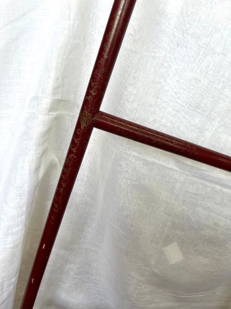 【昭和レトロ】木製 衣紋掛け ハンガーラック 折り畳み式 古道具 古民家