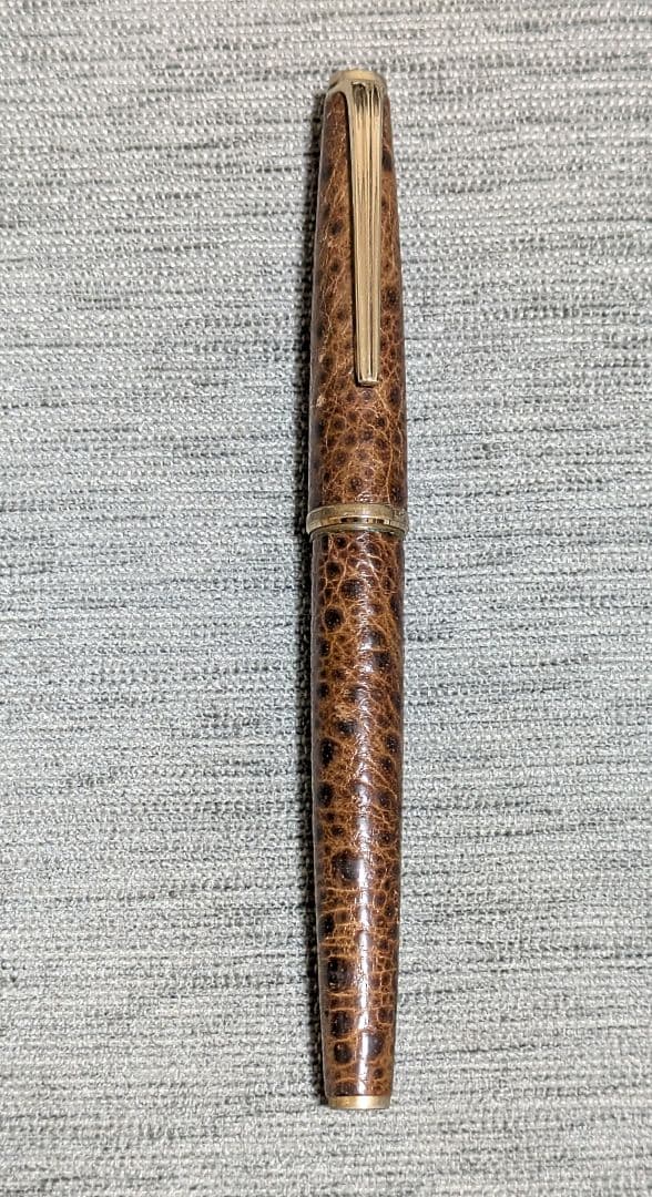プラチナ 革巻万年筆 2本セット 18Kペン先