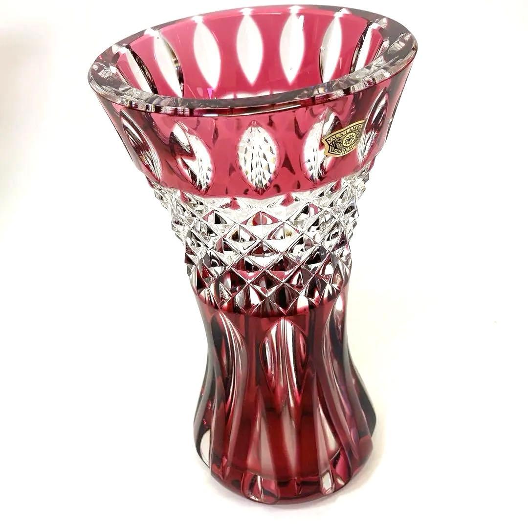 5147 美品 レア Val Saint Lambert 花瓶 クリスタル