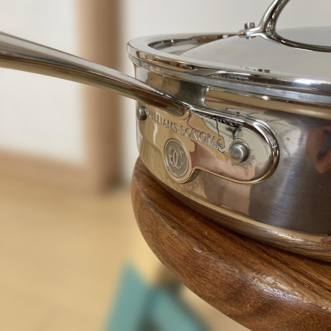 WILLIAMS-SONOMA ステンレス鍋 蓋付き 中型