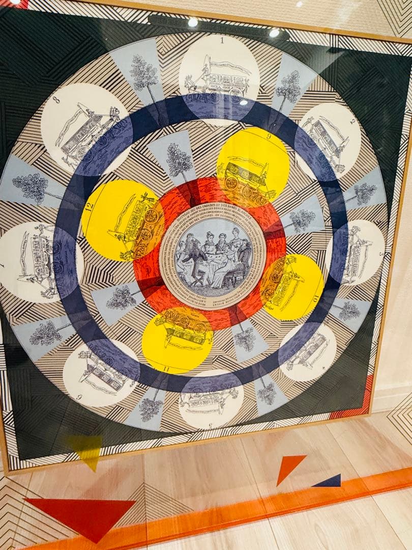 エルメス スカーフ 額装済み アートパネル オムニバスゲーム・リミックス