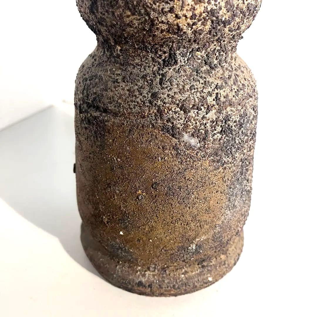 備前窯変耳付花入　備前焼　人間国宝　花器　花生け　花瓶　名工