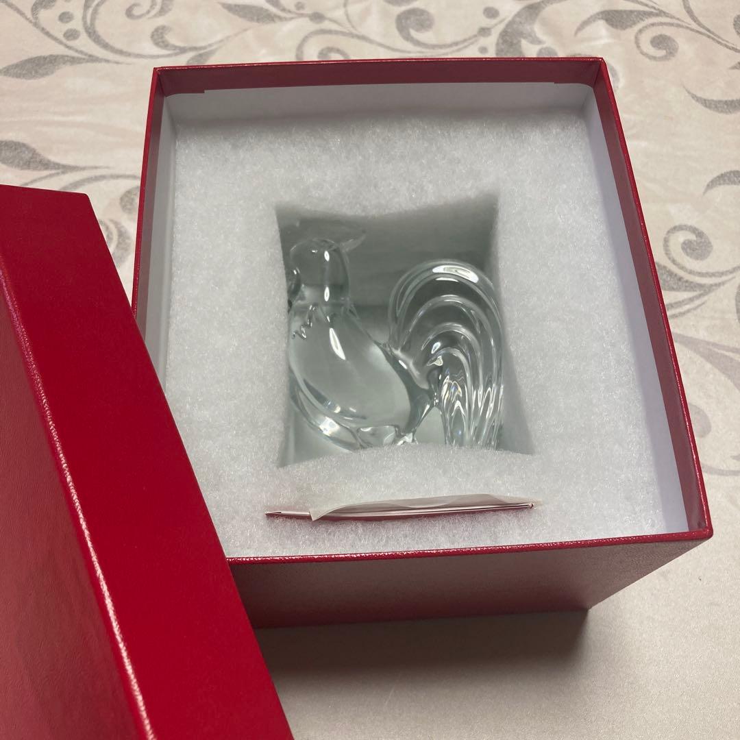 Baccarat バカラ ニワトリ 置物 干支 オブジェ フィギュリン
