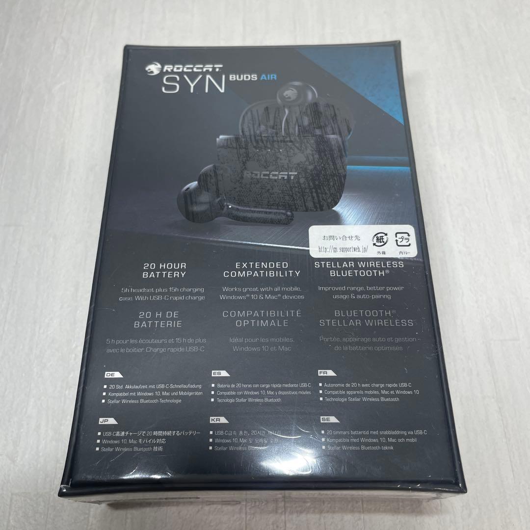 ロキャット ワイヤレスイヤホン Syn Buds Air ゲーミングイヤホン　黒