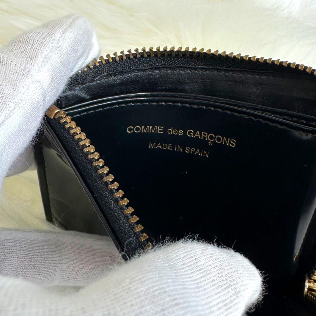 【名作 定番】コムデギャルソン⭐︎ポルカドット L字ジップ エンボス 財布 希少