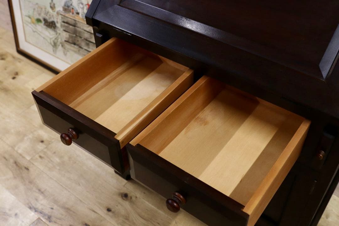 GMHS16○松本民芸家具 ライティングビューロー デスク 学習机 勉強机 書斎