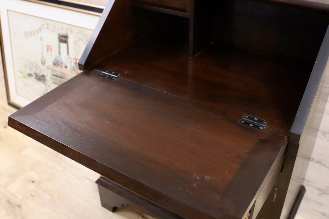 GMHS16○松本民芸家具 ライティングビューロー デスク 学習机 勉強机 書斎