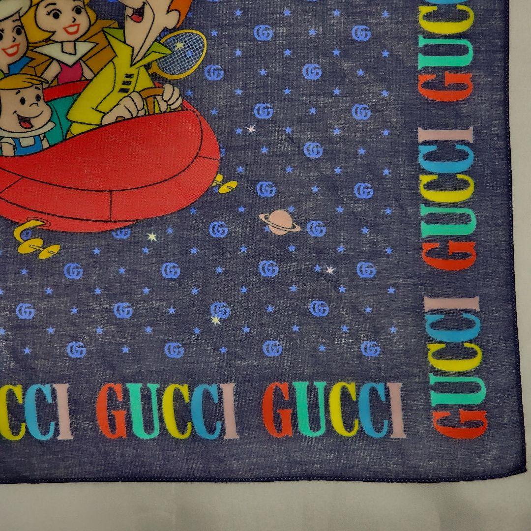 ★GUCCI × THE JETSONS★ハンカチ ジェットソンコラボ ネイビー