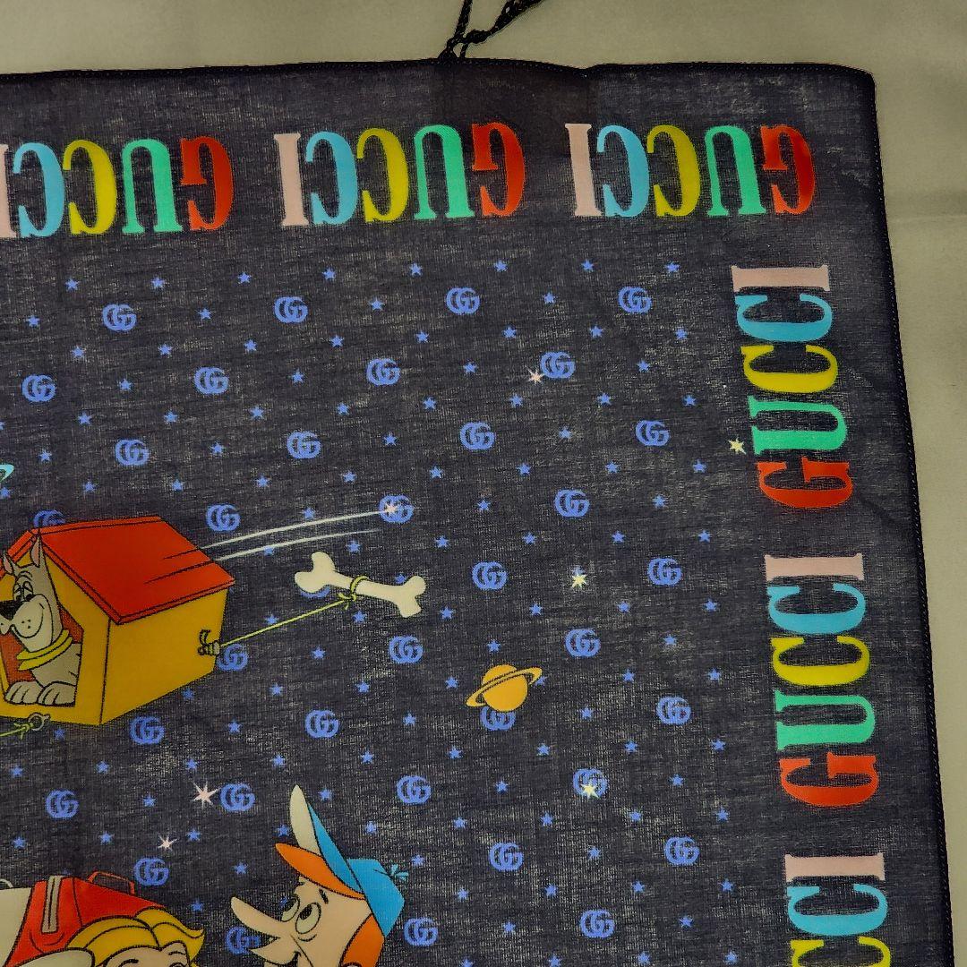 ★GUCCI × THE JETSONS★ハンカチ ジェットソンコラボ ネイビー