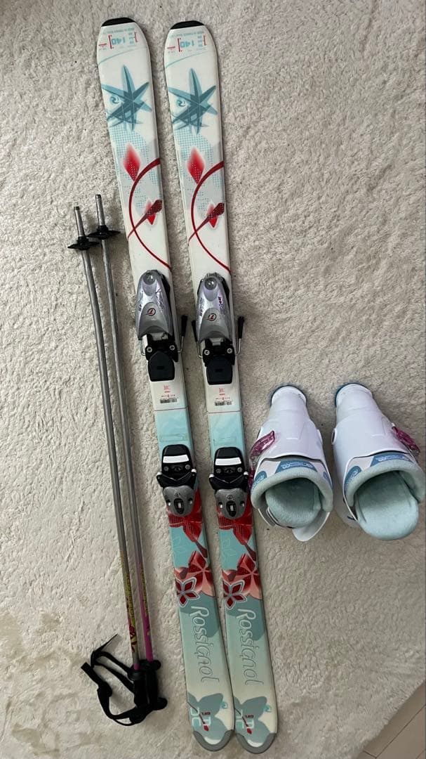 ロシニョール　Rossignol スキーセット ホワイト/ブルー　140 キッズ