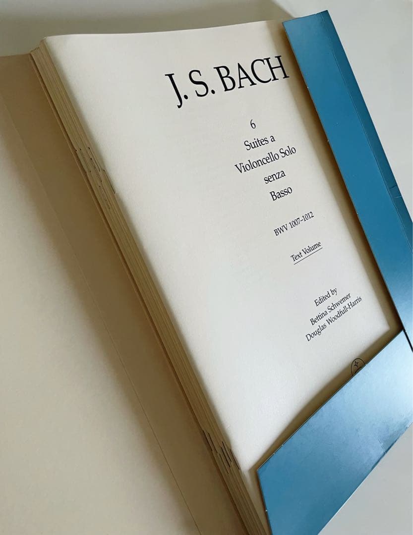 バッハ◇無伴奏チェロ組曲◇BWV1007-1012◇原典版◇ベーレンライター版◇