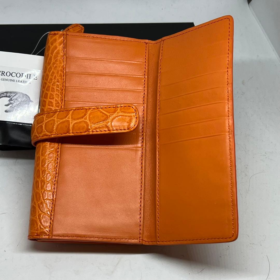 日本が平和でありますように 専用新品　ヘンローンクロコダイルオレンジ長財布