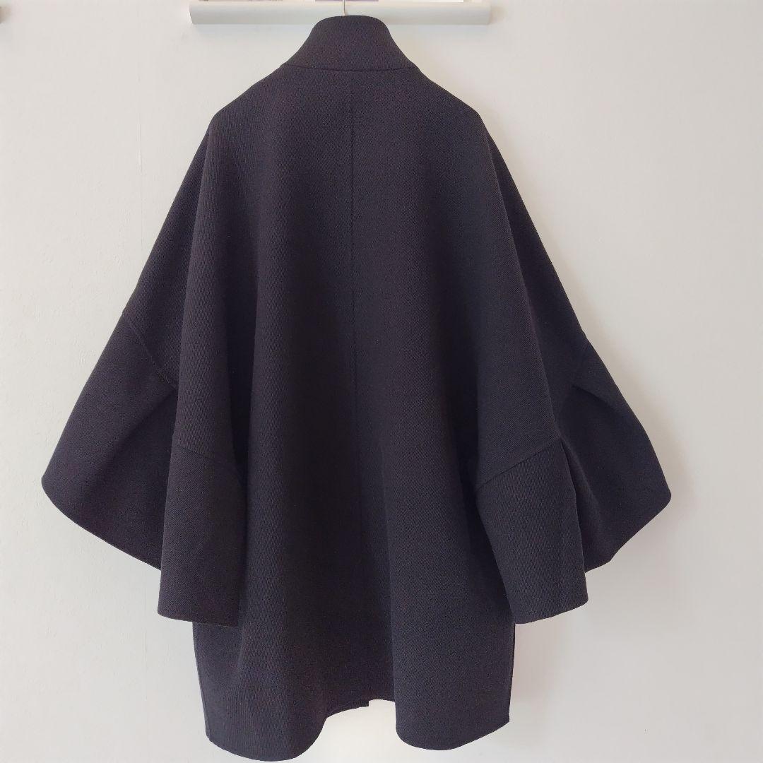 美品✨ANAYI 22AW カルゼリバーケープコート　ポンチョ ブラック 38