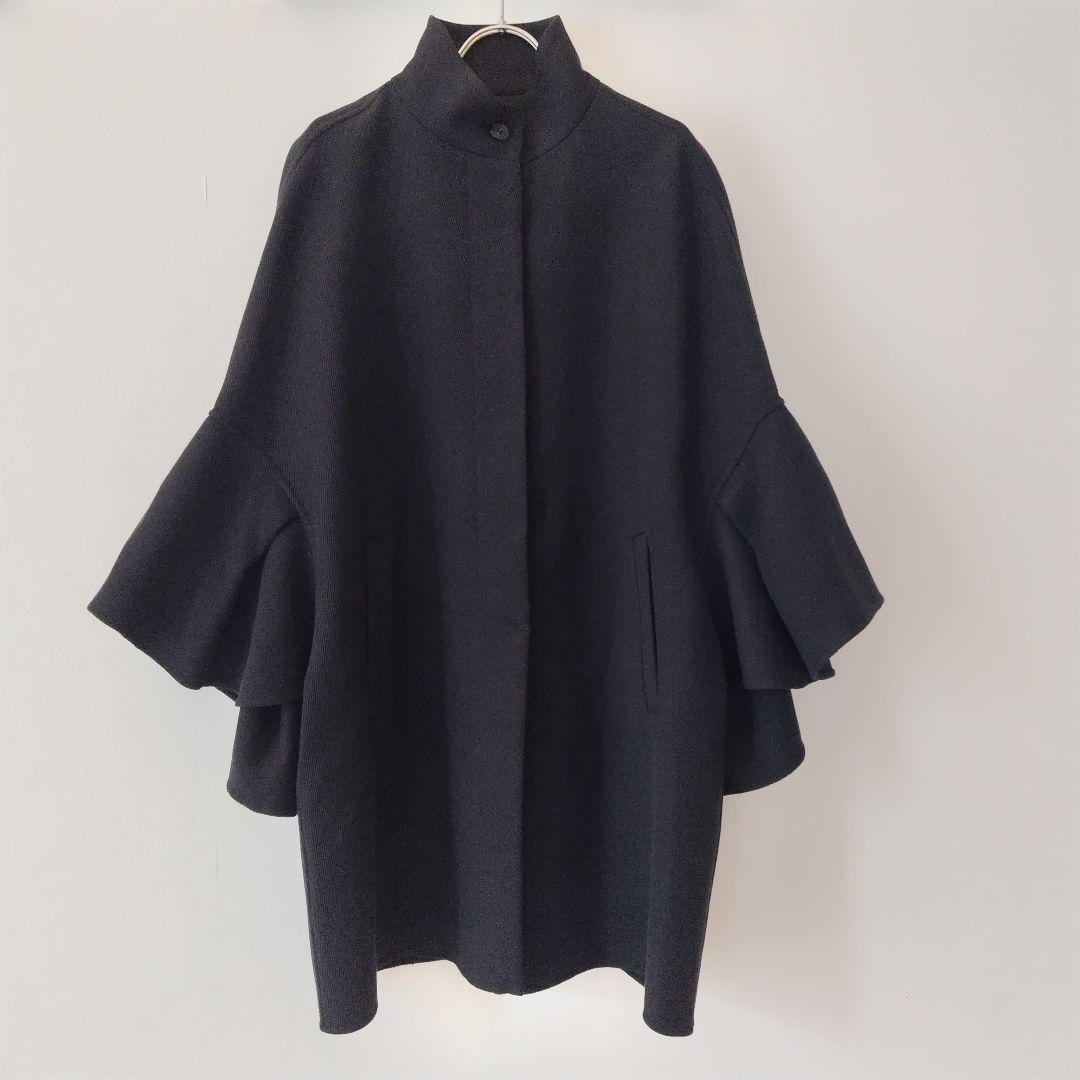 美品✨ANAYI 22AW カルゼリバーケープコート　ポンチョ ブラック 38