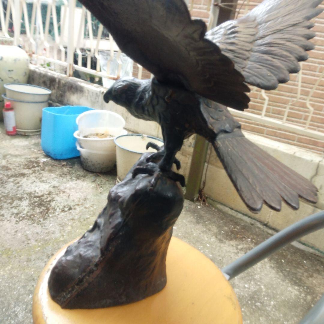 ブロンズ 鷲の彫刻 約30cm アートオブジェ
