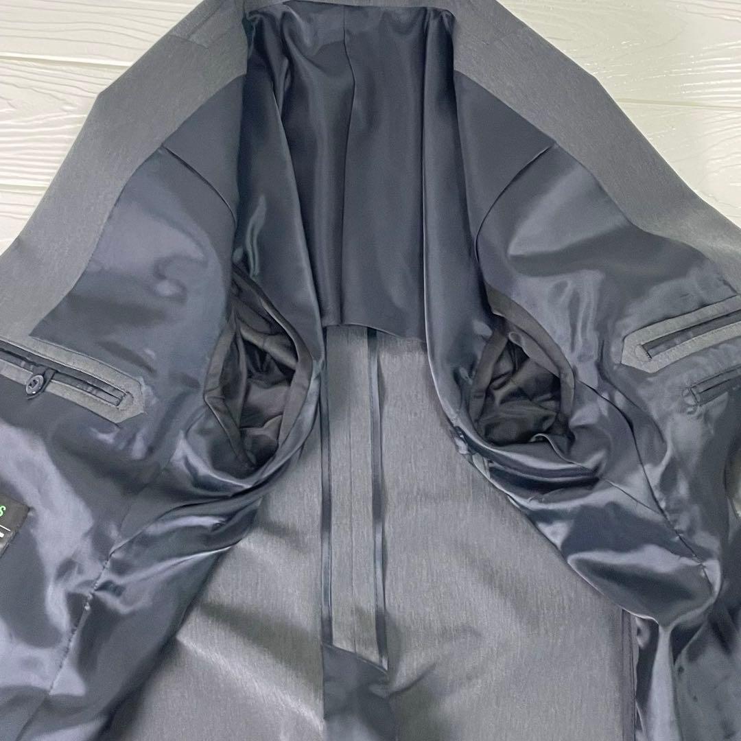 スーツセレクト　メンズ　4S スーツ　セットアップ　グレー　AB7 パンツ2本