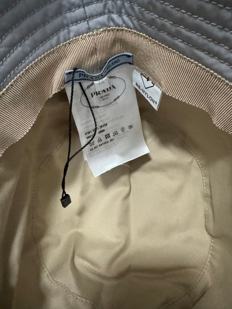 【新品】プラダ PRADA シルバー バケットハット M