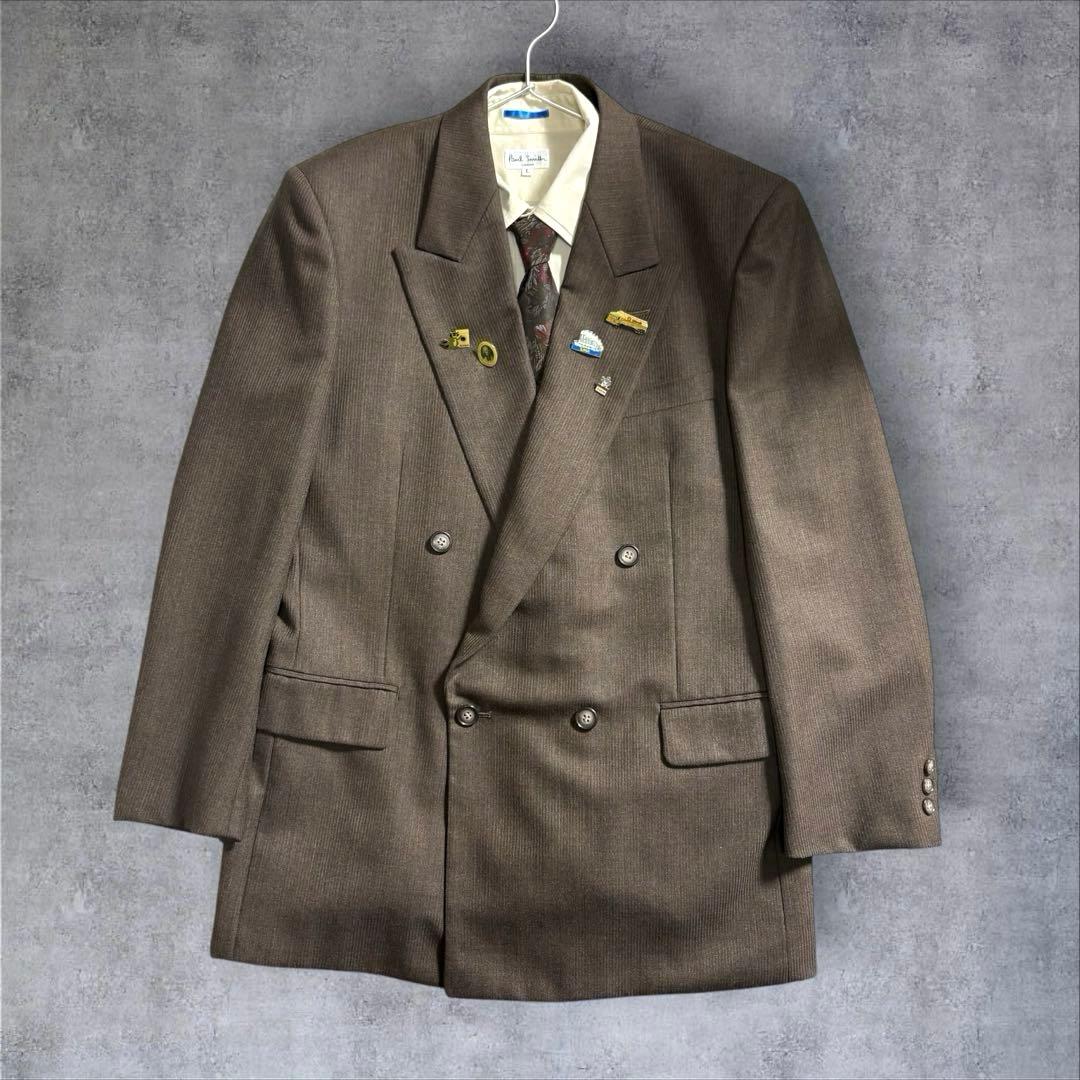 スーツ セットアップ ダブル ピンズ 成人式 Paul Smith ブラウン
