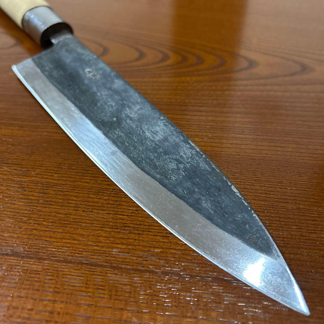 出刃包丁 両刃包丁 勝清作 全長36cm刃21cm厚約5mm ★送料無料