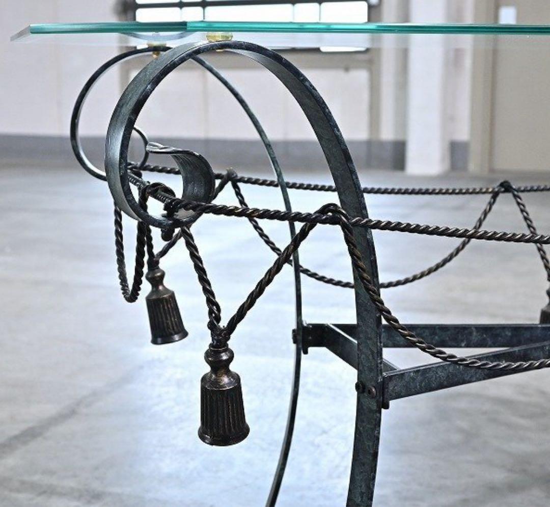 ★アール・ヌーボー様式 フランスビンテージ コンソールテーブル ガラス 飾り台