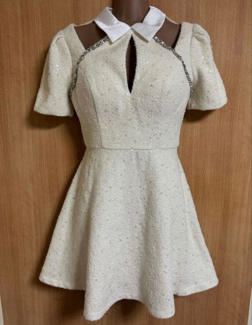 最終値下げ 襟付きスパン織ツイード