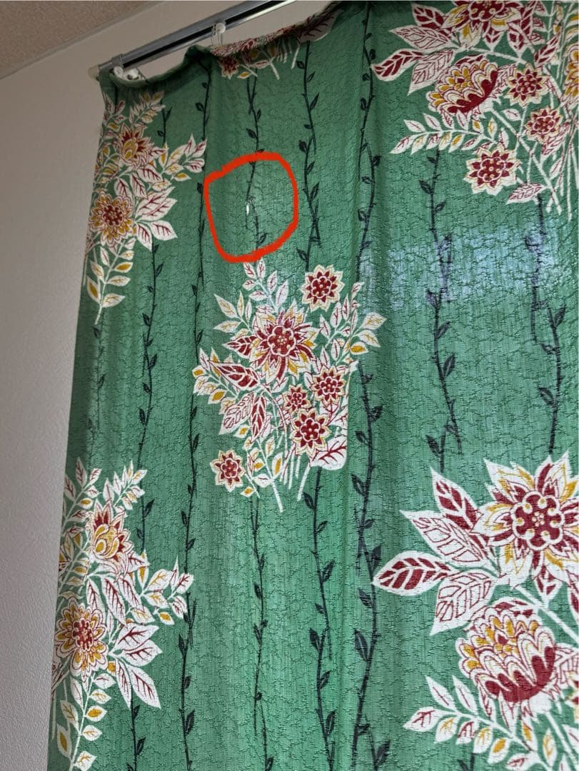 アンティーク カーテン 2枚組 テキスタイル 1930〜1940's イギリス